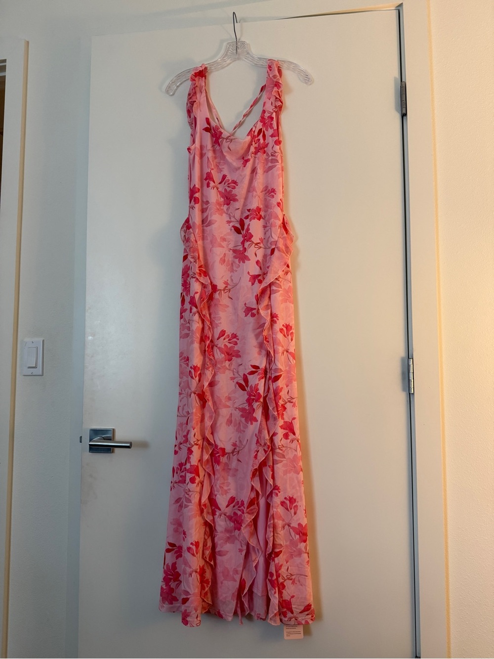 Pink Floral Maxi Dress